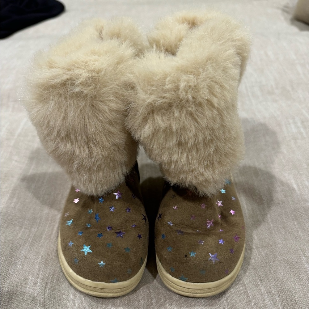 Cat & Jack Fur Boots. Size 9.